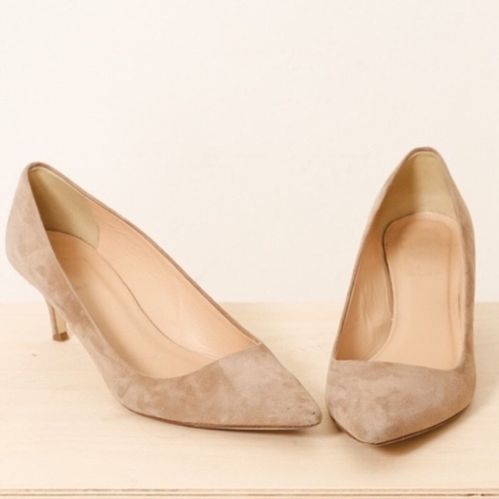 J.Crew tan kitten heels